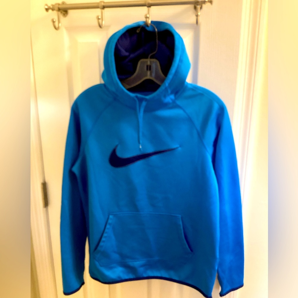 Nike Dri-Fit Hooded Sweatshirt Blue Slim Fit Women’s Size Small